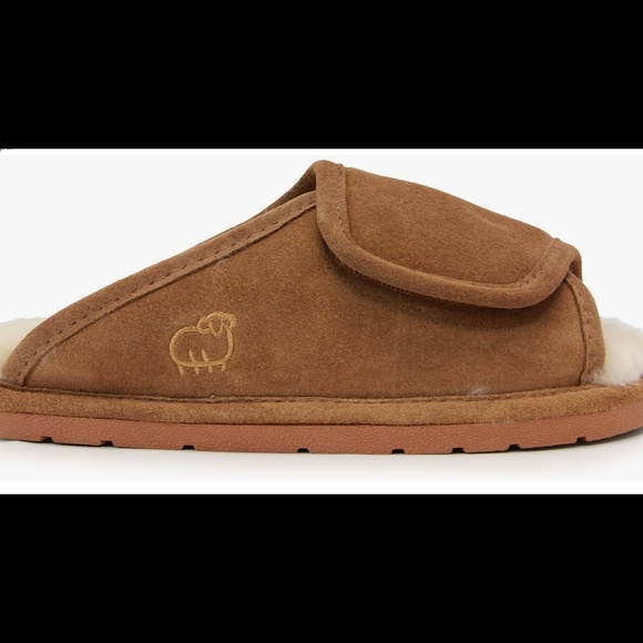 LAMO Ladies Sheepskin Wrap Slippers Chestnut Size XL. 9-10 - Picture 3 of 12